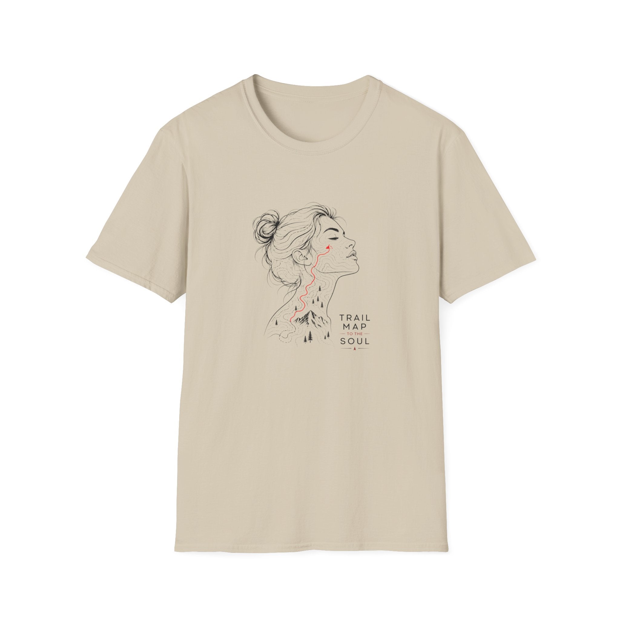 Minimal Line Art Woman with 'Trust Your Soul' Quote