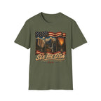 See the USA — Vintage American Flag National Parks Scenic Tee