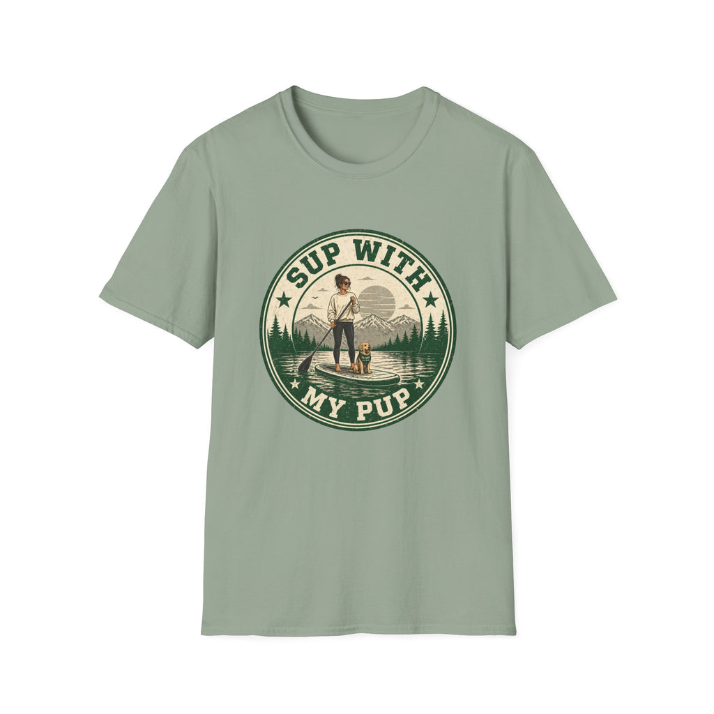 SUP With My Pup — Stand-Up Paddleboarding Dog Tee