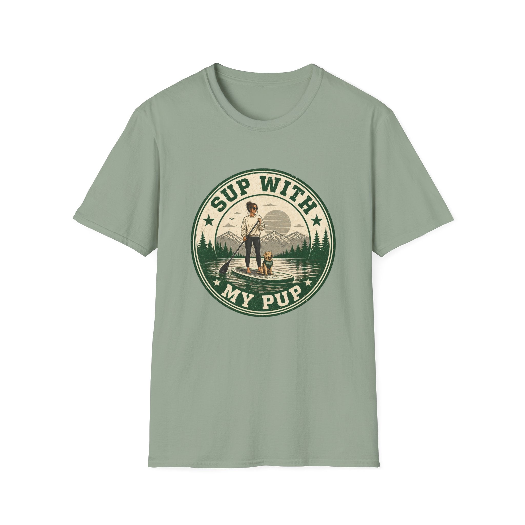 SUP With My Pup — Stand-Up Paddleboarding Dog Tee