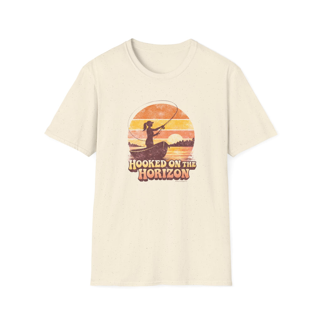 "Hooked on the Horizon" Sunset Angler Tee