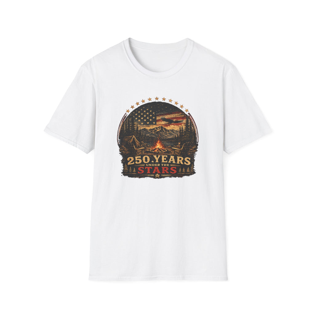 250 Years All Stars Vintage American Camping Flag Tee
