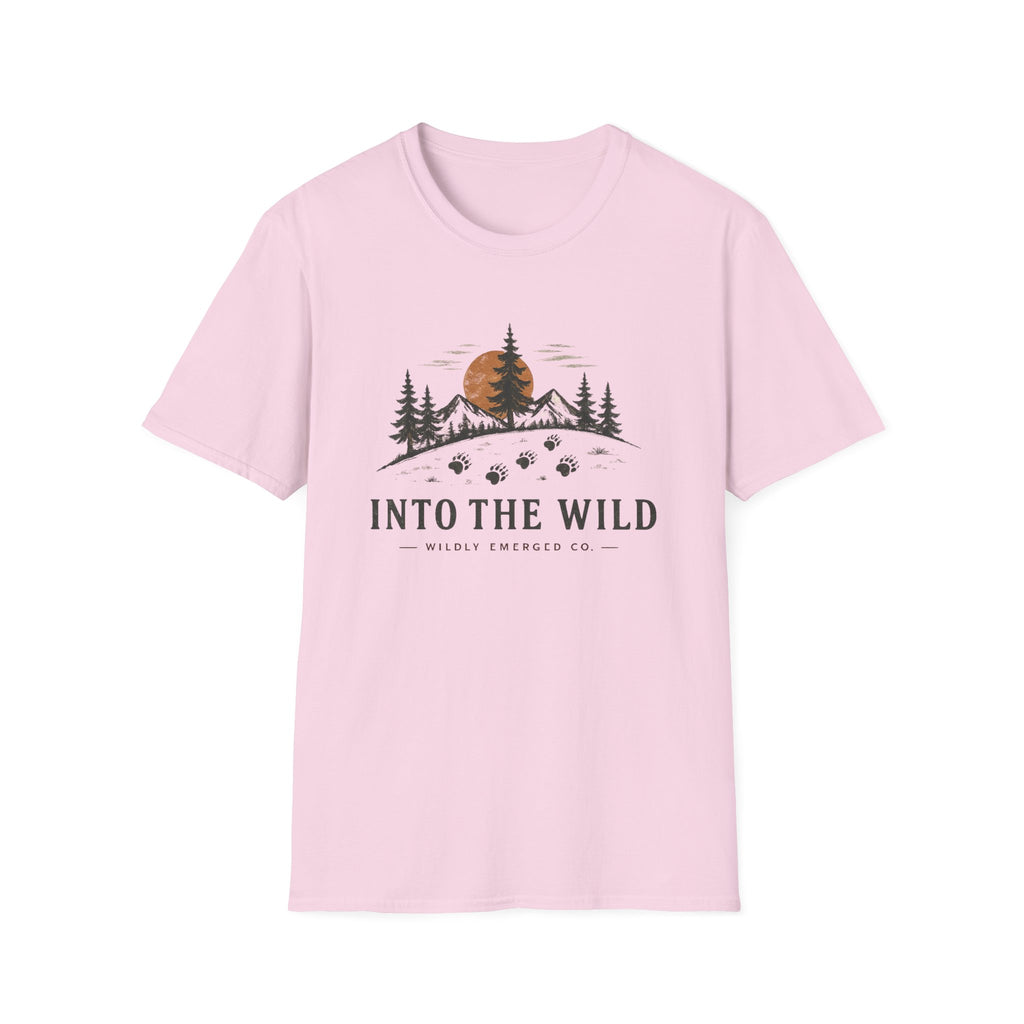 Into The Wild — Mountain Sunset Paw Print Tee