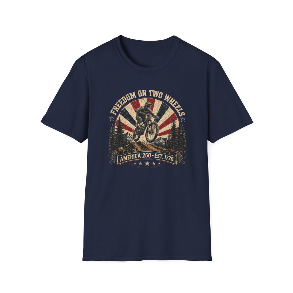Freedom on Two Wheels Motorcycle — Vintage Rider Graphic Tee
