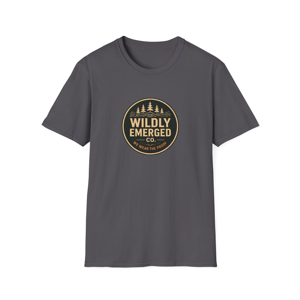 Wildly Emerged Co. Vintage Adventure T-Shirt — Outdoor Forest Logo Tee
