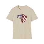 Patriotic Bass — American Flag Fish Tee