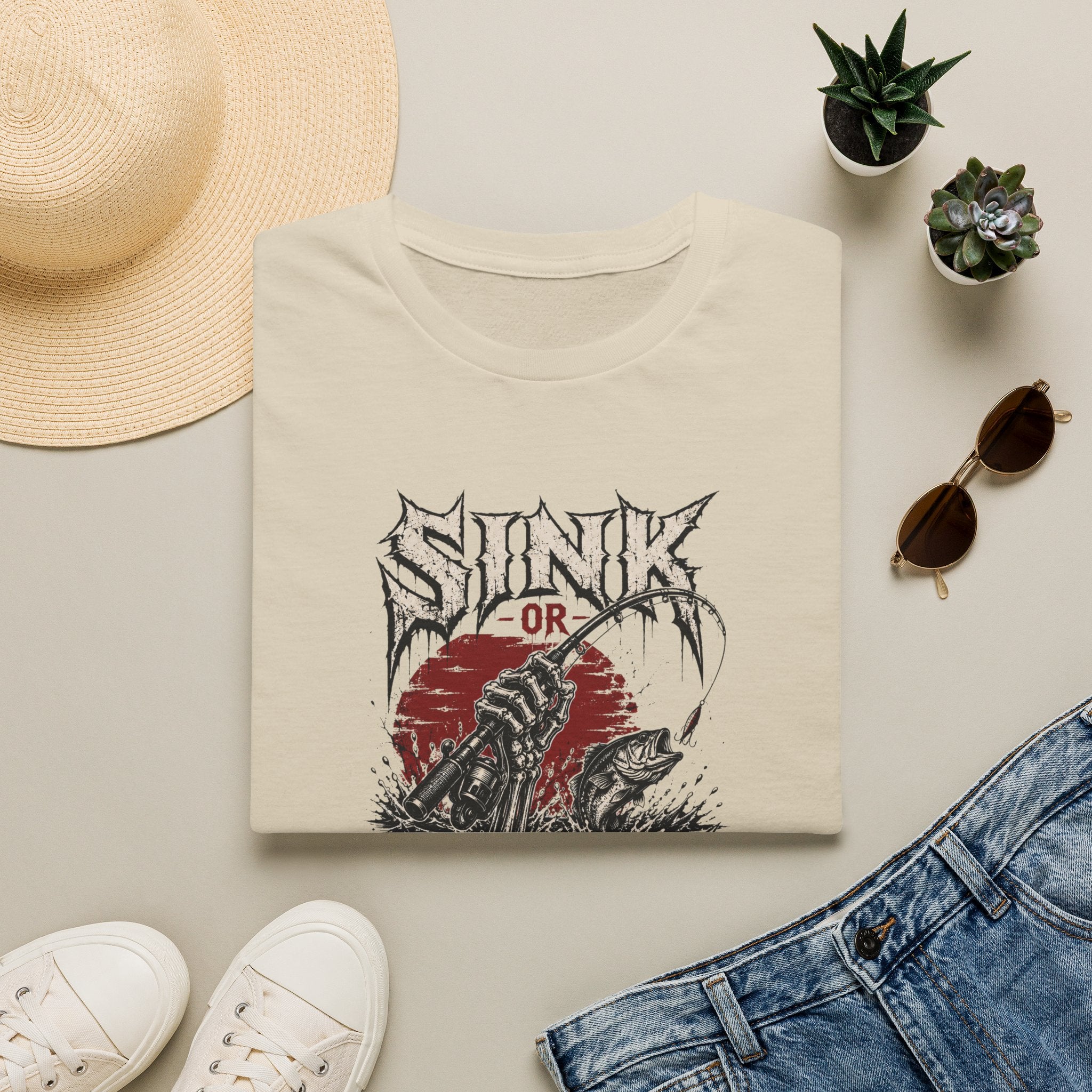 Sink or Swim — Vintage Skull & Anchor Surf Punk Tee