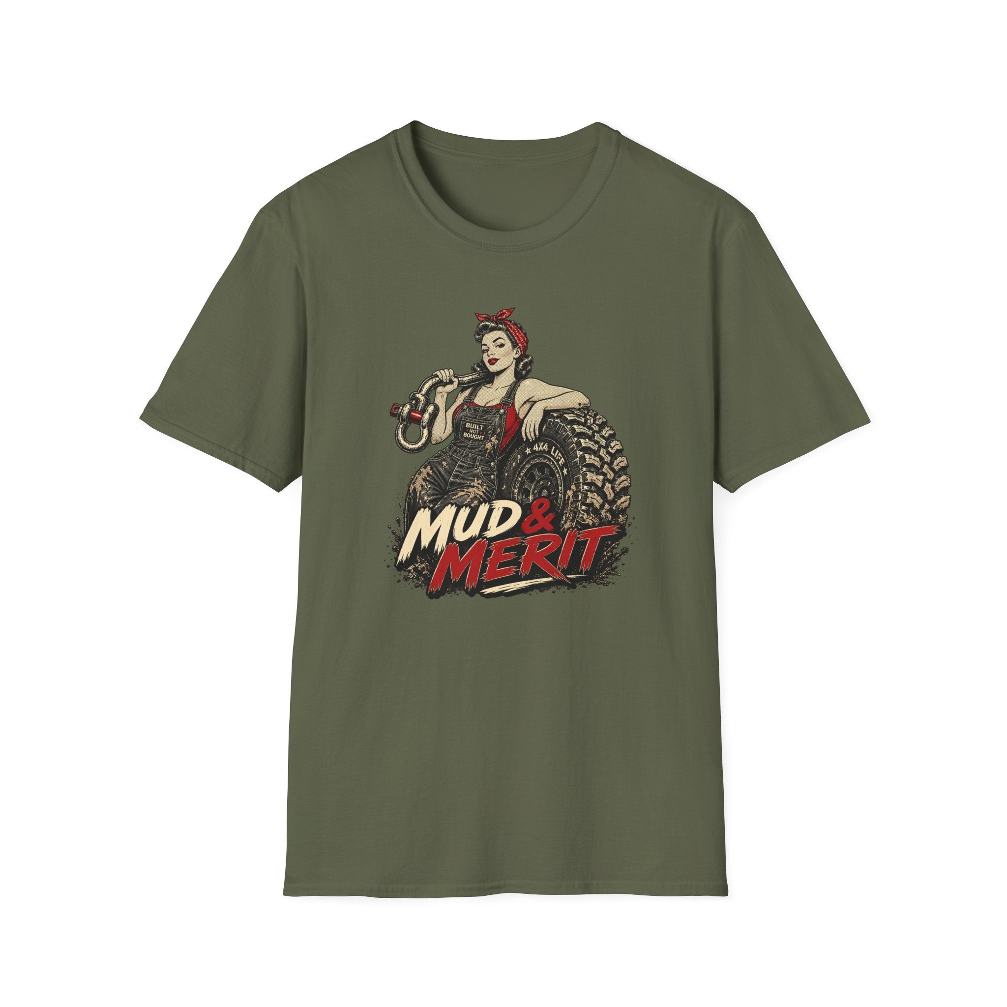 Mud & Merit — Retro Rosie the Riveter Off-Road Trucking Tee