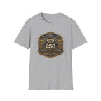 Vintage Jeep 250 Emblem — Quarter-Millennium Off-Road Anniversary Tee