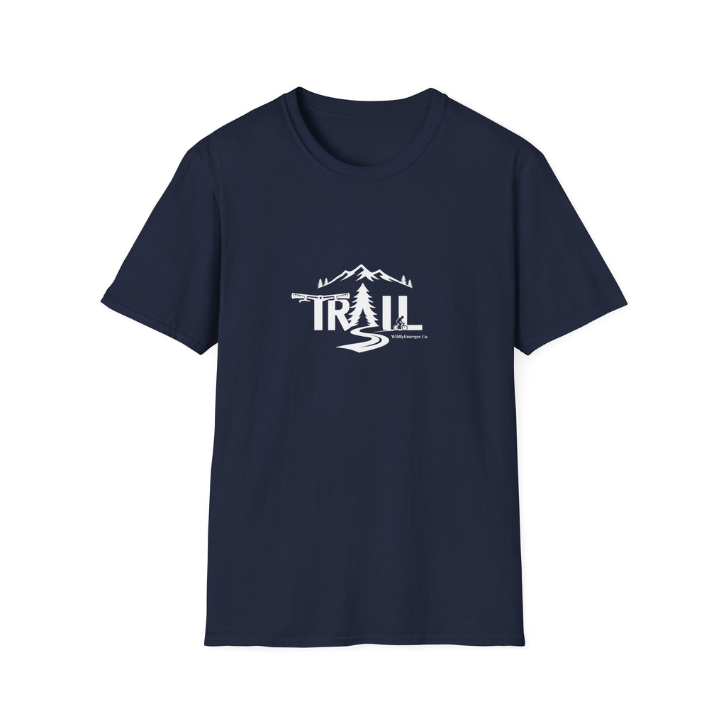 Trail Graphic T-Shirt — Mountain & Pine Tree Hiking Design