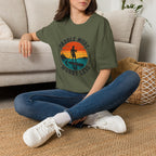 Paddle More Worry Less — Retro Sunset Stand Up Paddleboard Tee