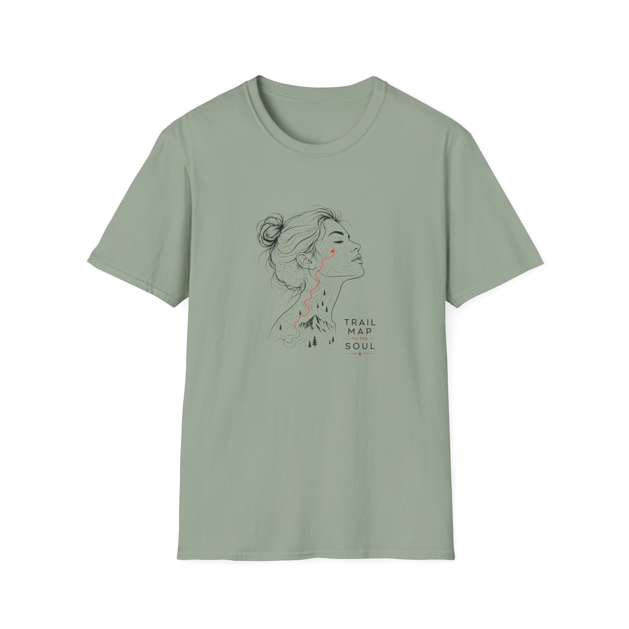 Minimal Line Art Woman with 'Trust Your Soul' Quote