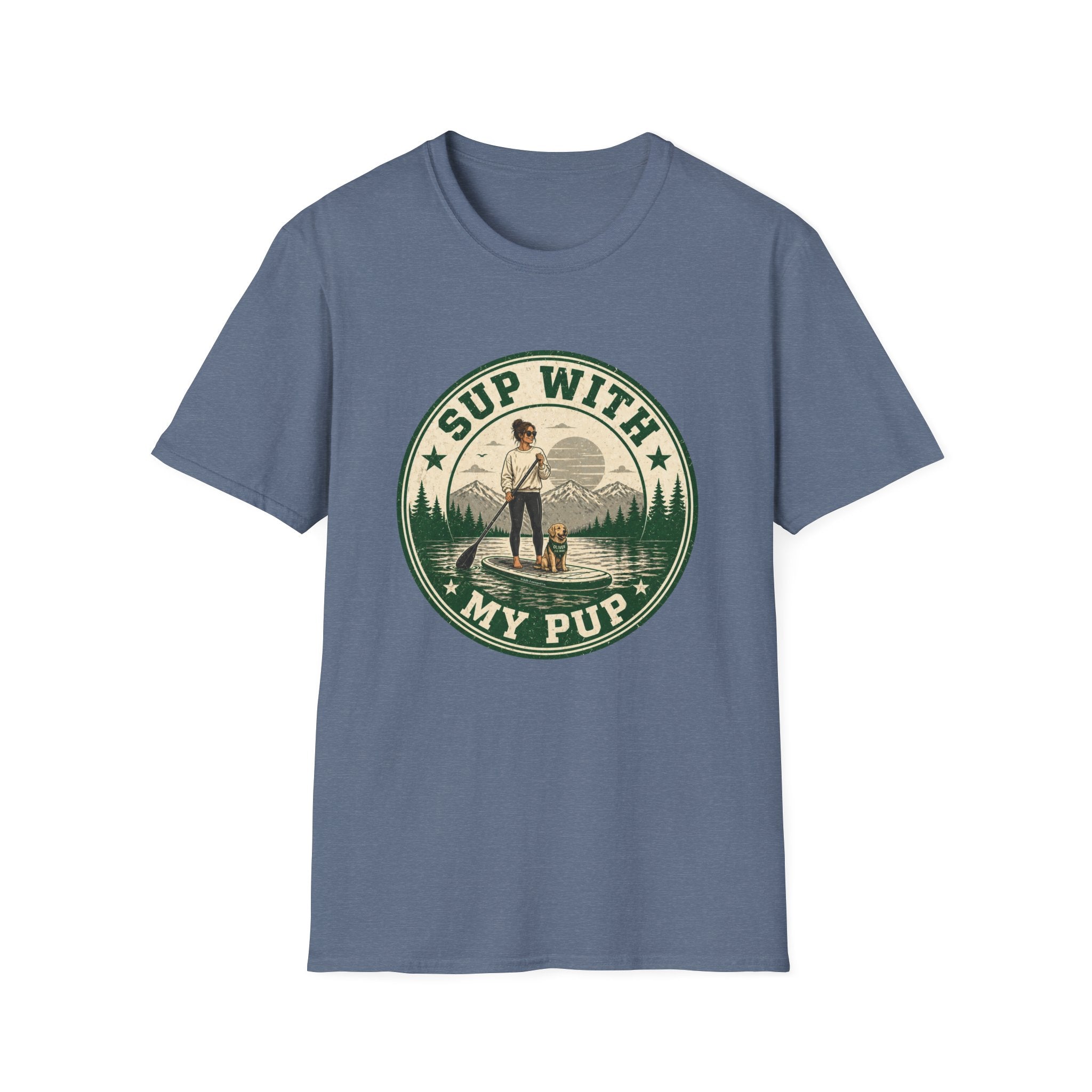 SUP With My Pup — Stand-Up Paddleboarding Dog Tee