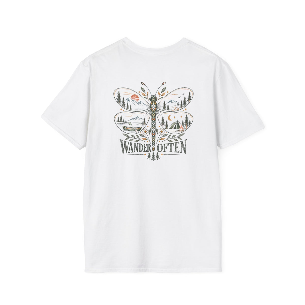Wander Often Dragonfly – Nature Adventure Graphic T-Shirt
