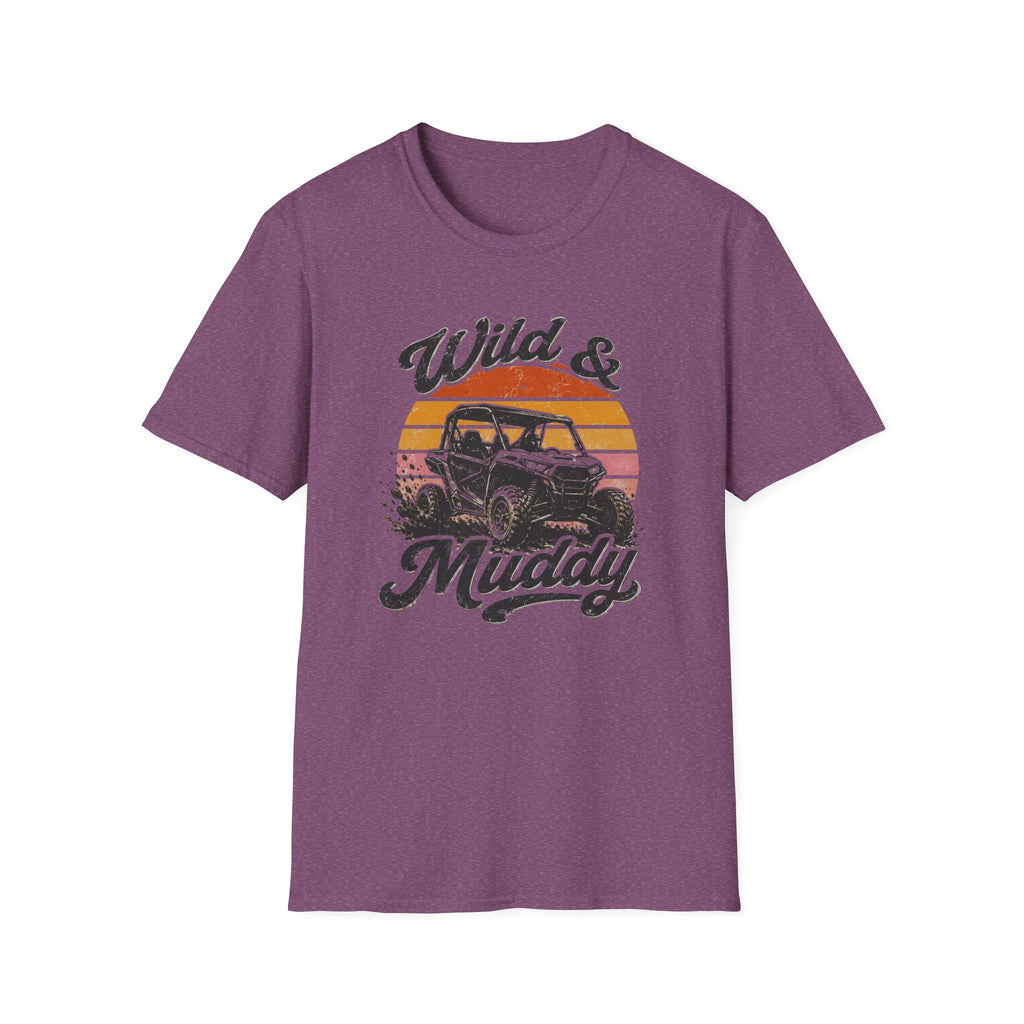 Wild & Muddy Off-Road T-Shirt — Vintage Sunset UTV ATV Tee for Outdoor Adventure Lovers
