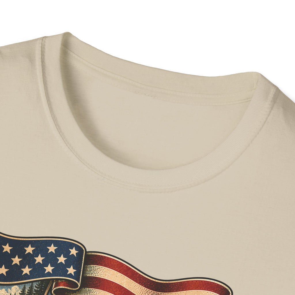 See the USA — Vintage American Flag Scenic Travel Tee