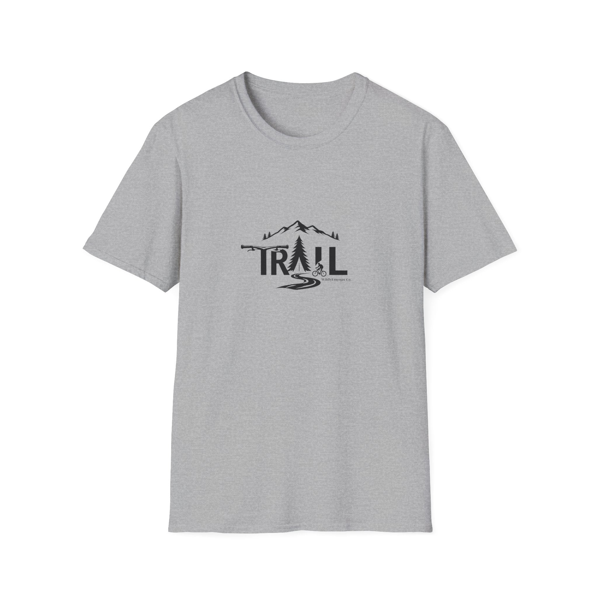 Trail Graphic T-Shirt — Mountain & Pine Tree Hiking Design