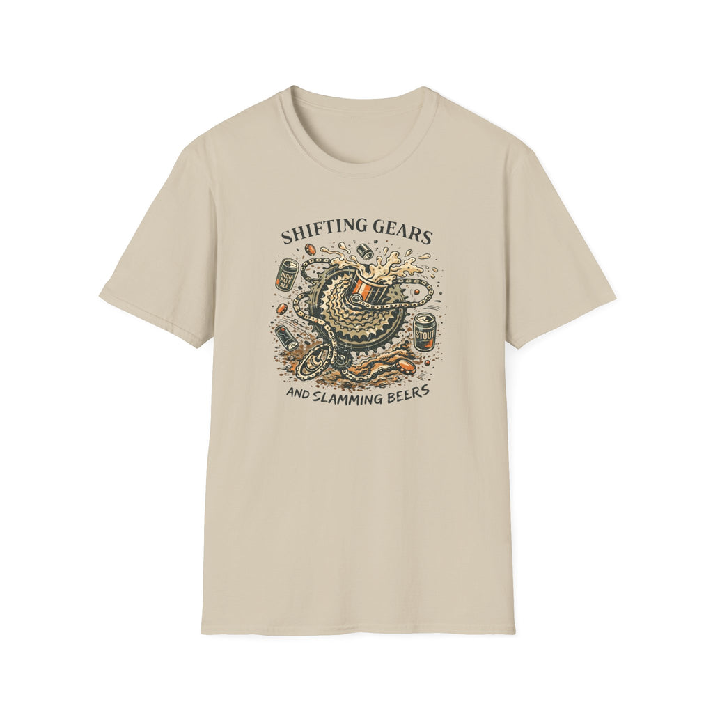 Shifting Gears — Vintage Motorcycle & Beer Adventure Tee
