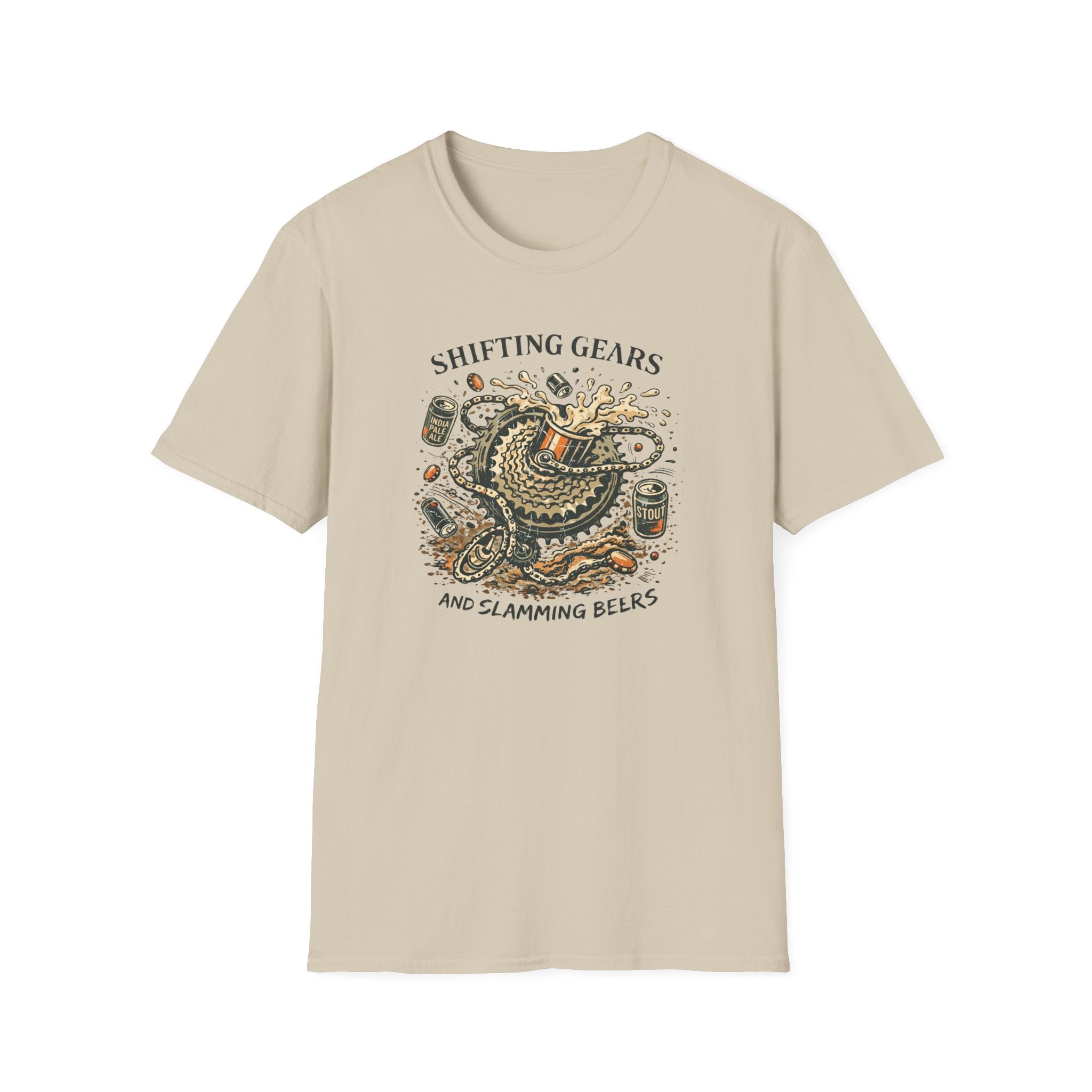 Shifting Gears — Vintage Motorcycle & Beer Adventure Tee