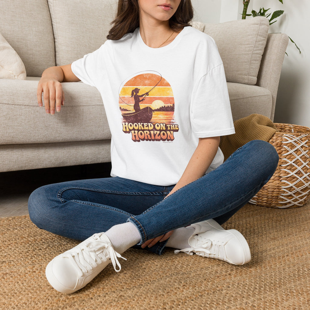 "Hooked on the Horizon" Sunset Angler Tee