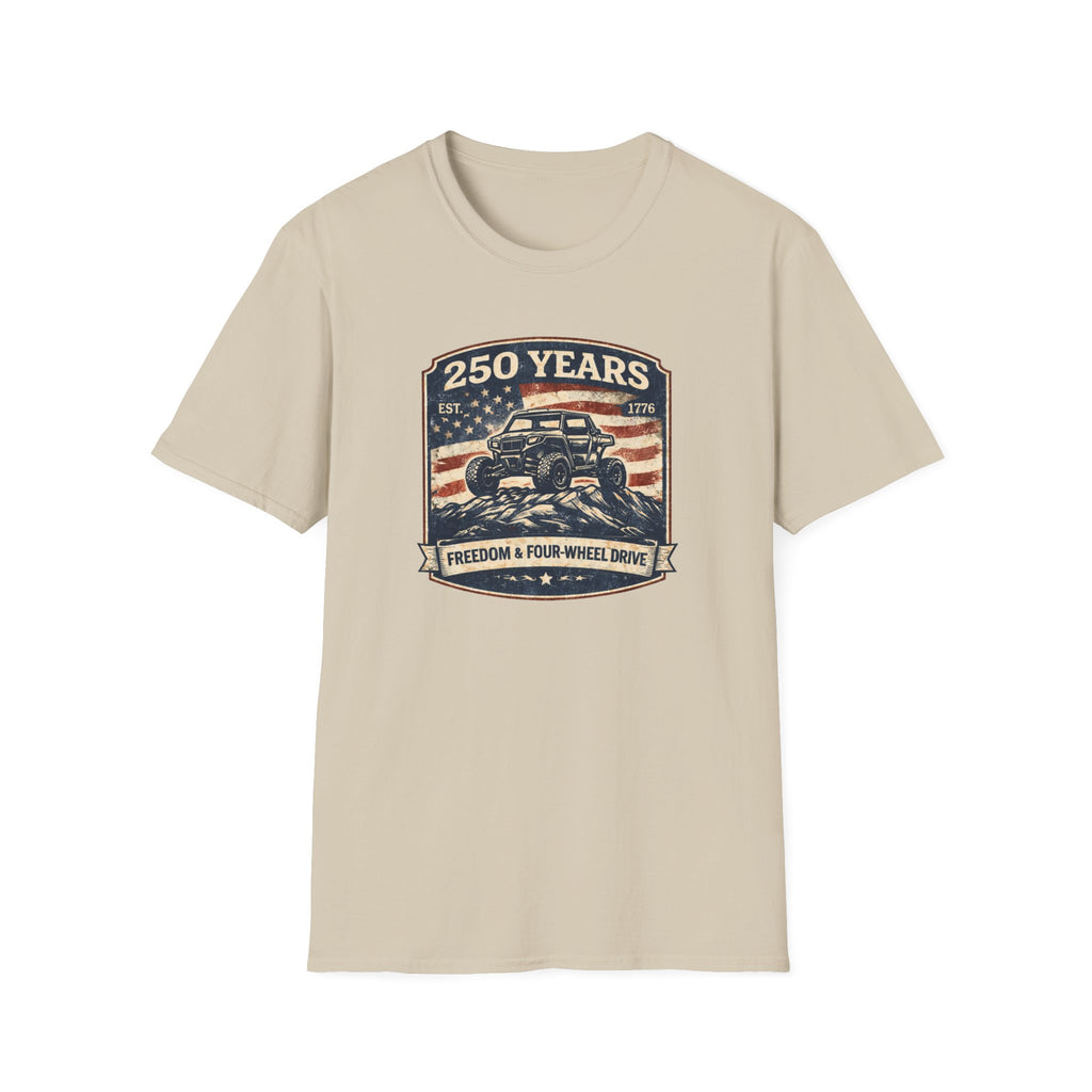 250 Years Patriotic — Freedom & Four-Wheel Drive Vintage USA Tee