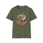 Land of the Free Fishing — "Home of the Hooked" Patriotic Bass Tee