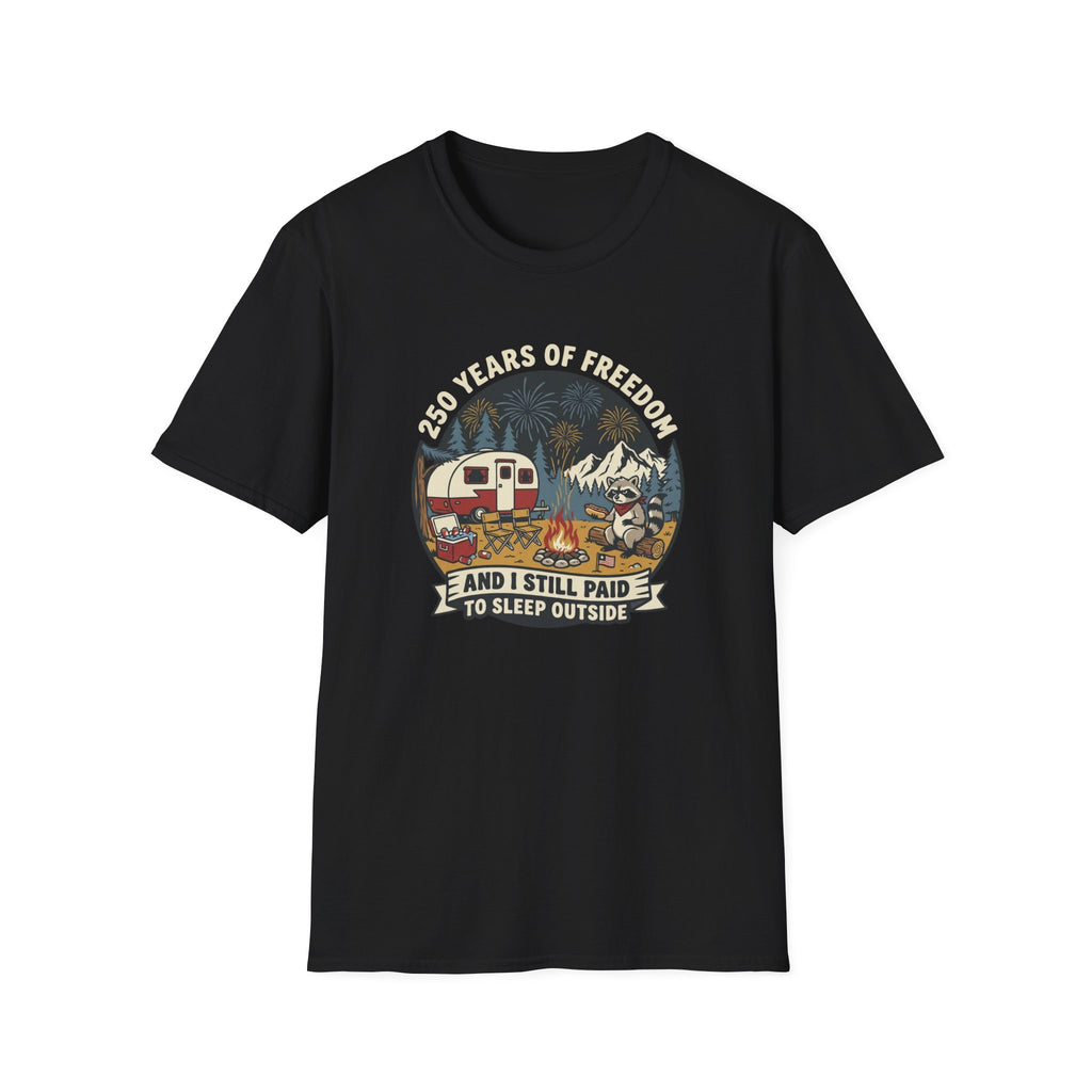 Camping Camper — '25 Years of Freedom' Vintage Outdoor Tee