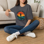 Paddle More Worry Less — Retro Sunset Stand Up Paddleboard Tee