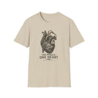 Motorcycle Heart — "Two Wheels, One Heart" Vintage Bike Tee