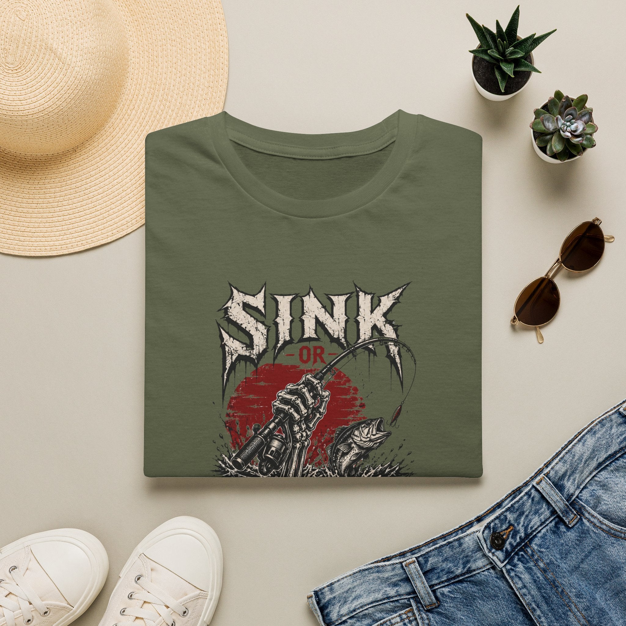 Sink or Swim — Vintage Skull & Anchor Surf Punk Tee