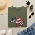 Patriotic Bass — American Flag Fish Tee