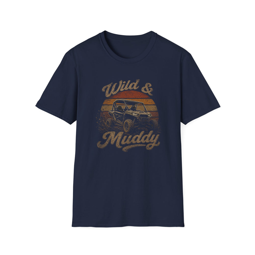 Wild & Muddy Off-Road T-Shirt — Vintage Sunset UTV ATV Tee for Outdoor Adventure Lovers