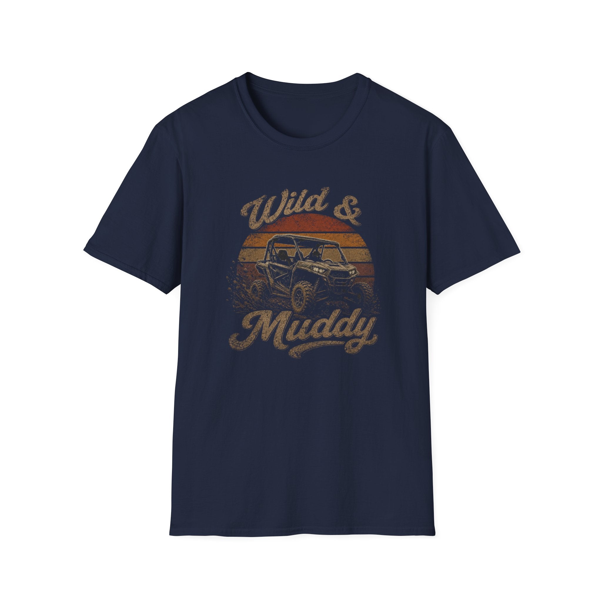Wild & Muddy Off-Road T-Shirt — Vintage Sunset UTV ATV Tee for Outdoor Adventure Lovers