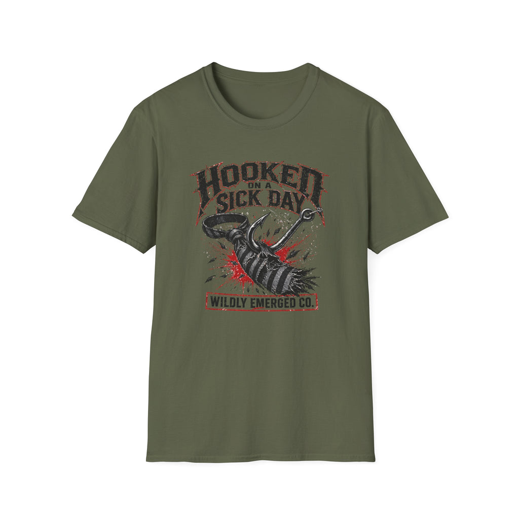 "Hooked on a Sick Day" - Fishing Graphic Tee