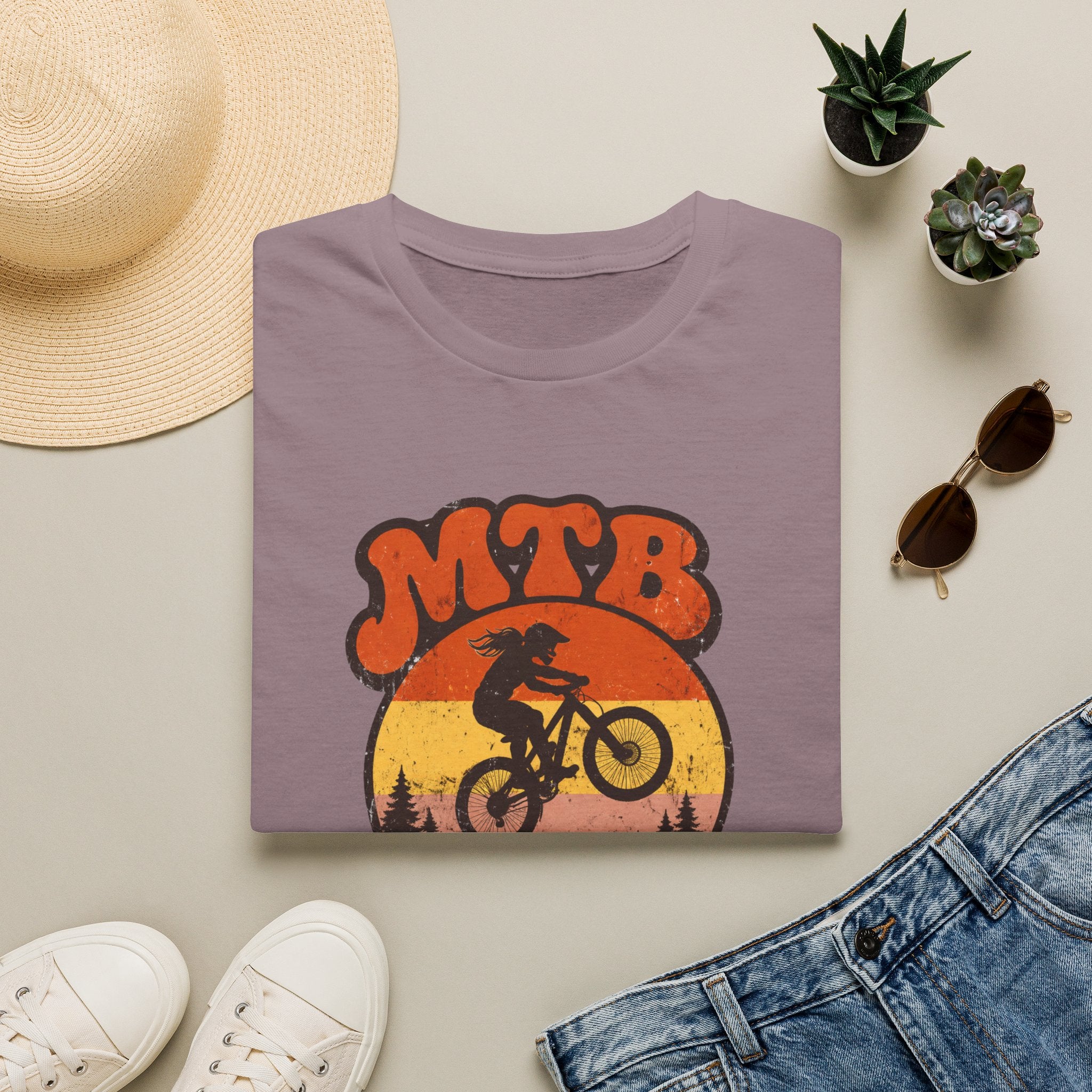 MTB Soul Mountain Bike — Retro Sunset Trail Rider Tee