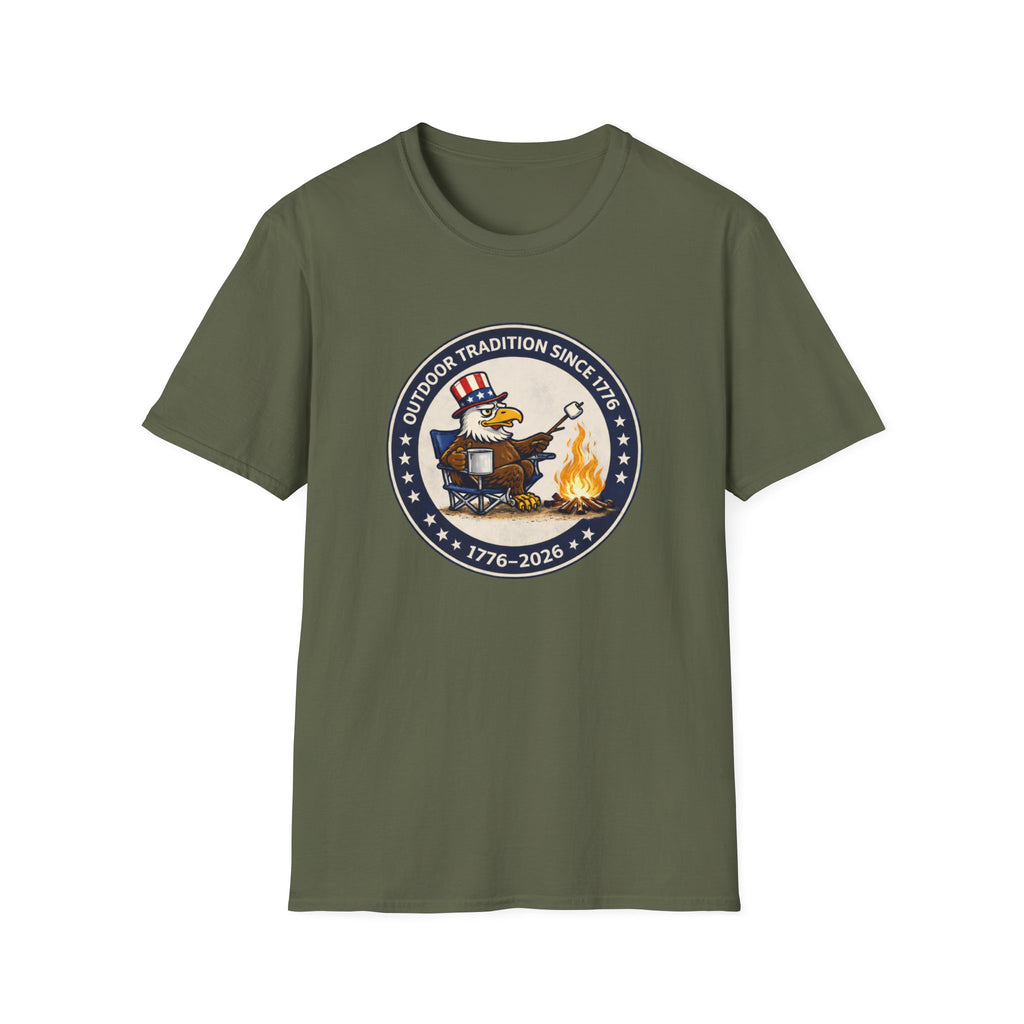 Patriotic Eagle Campfire — “Outdoor Tradition Since 1776”