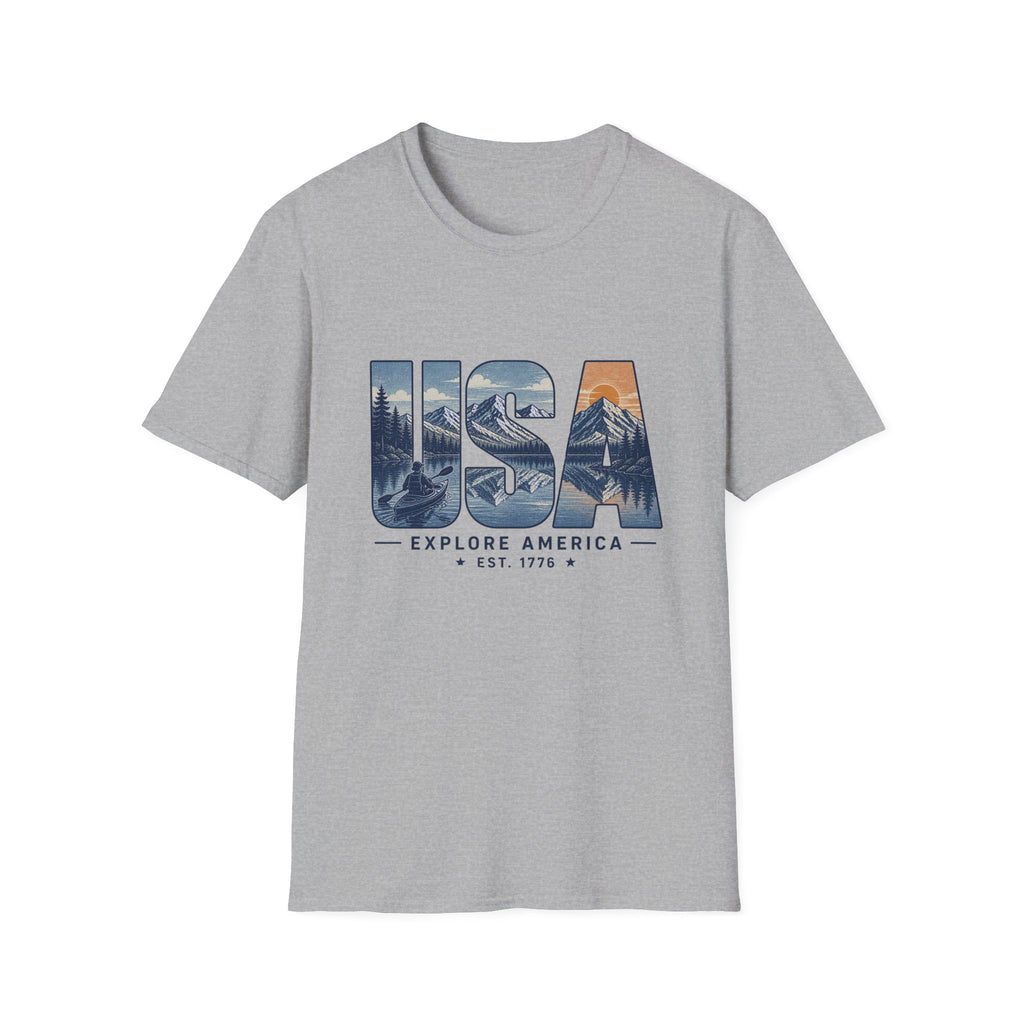 USA Explore America — Vintage National Parks Graphic Tee