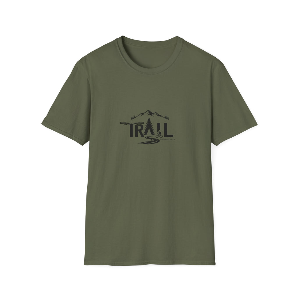 Trail Graphic T-Shirt — Mountain & Pine Tree Hiking Design