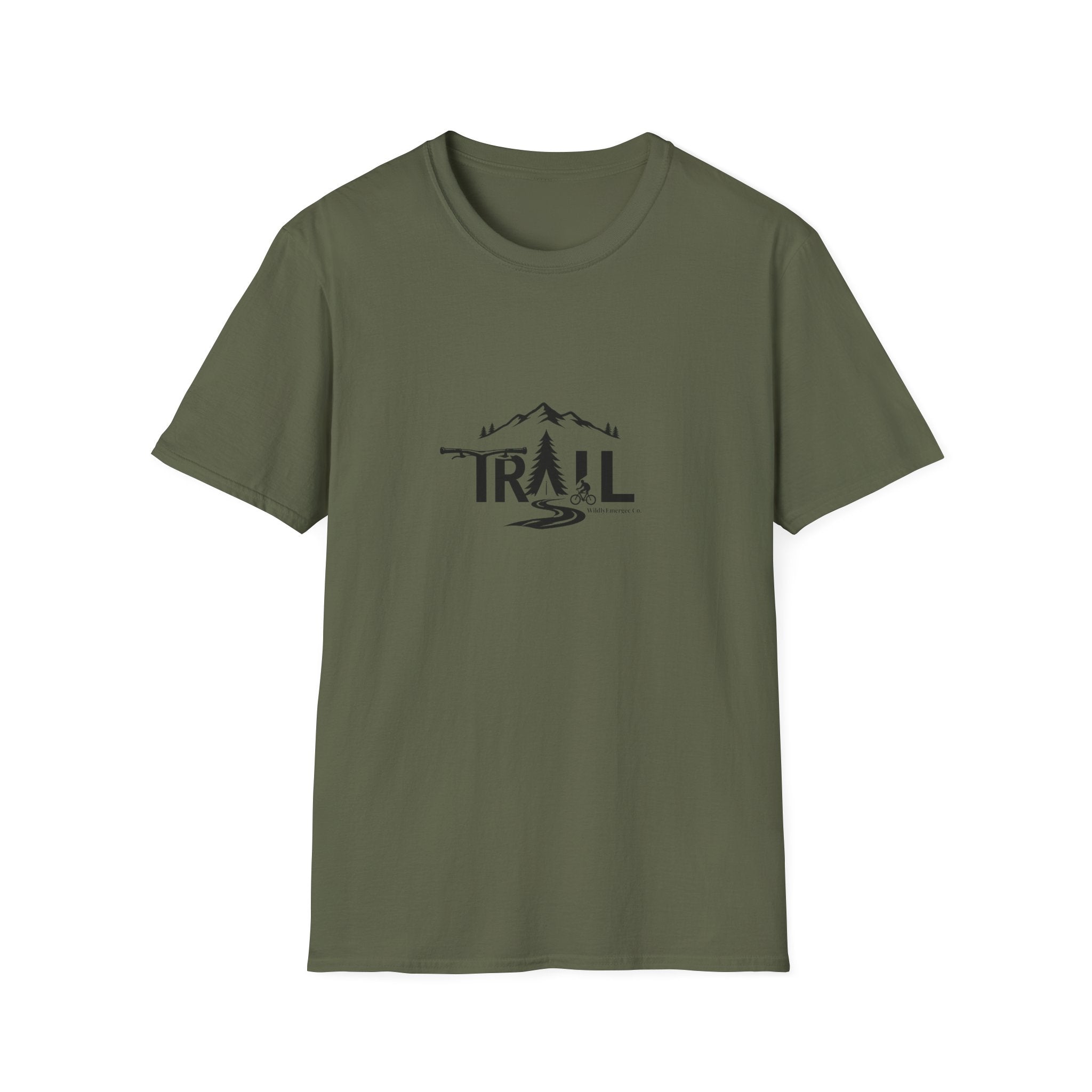 Trail Graphic T-Shirt — Mountain & Pine Tree Hiking Design