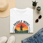 Paddle More Worry Less — Retro Sunset Stand Up Paddleboard Tee