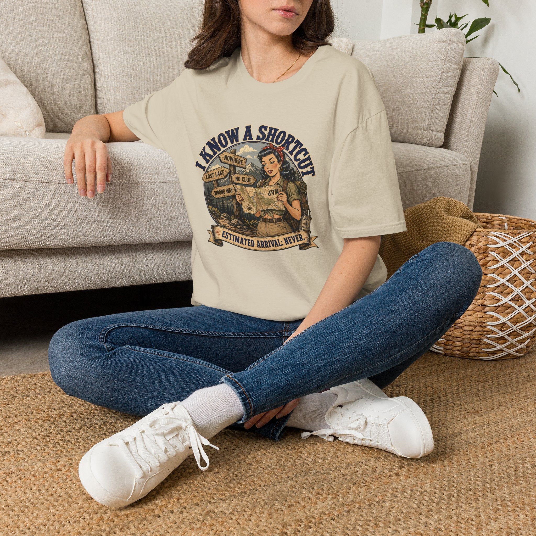 I Know a Shortcut — Vintage Roadmap Travel Tee