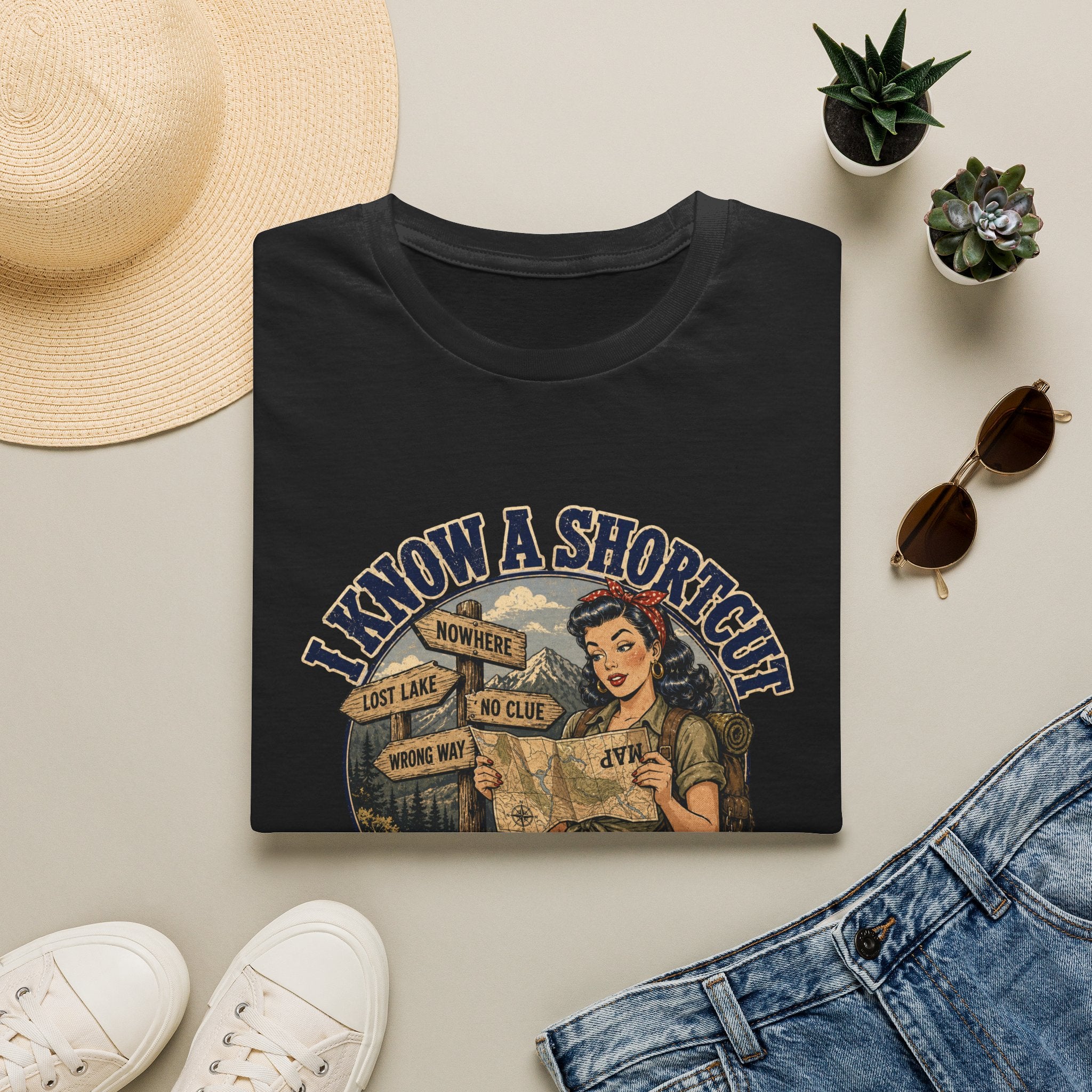 I Know a Shortcut — Vintage Roadmap Travel Tee