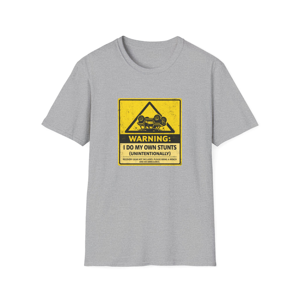 "Warning: I Do My Own Stunts (Unintentionally)" Vintage Warning Sign