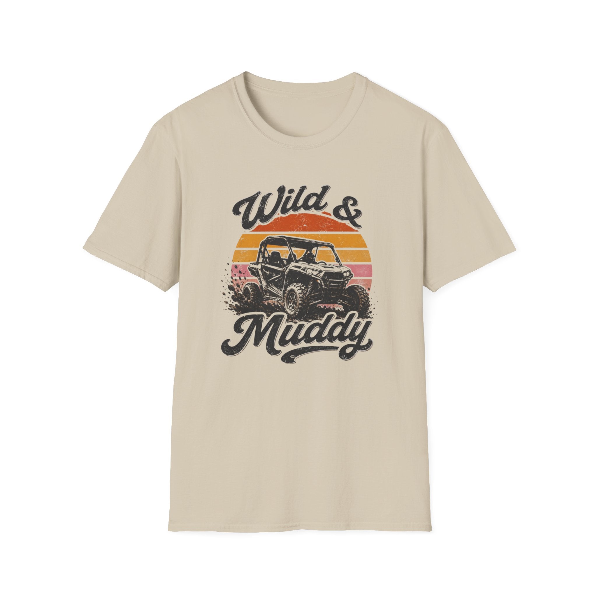 Wild & Muddy Off-Road T-Shirt — Vintage Sunset UTV ATV Tee for Outdoor Adventure Lovers