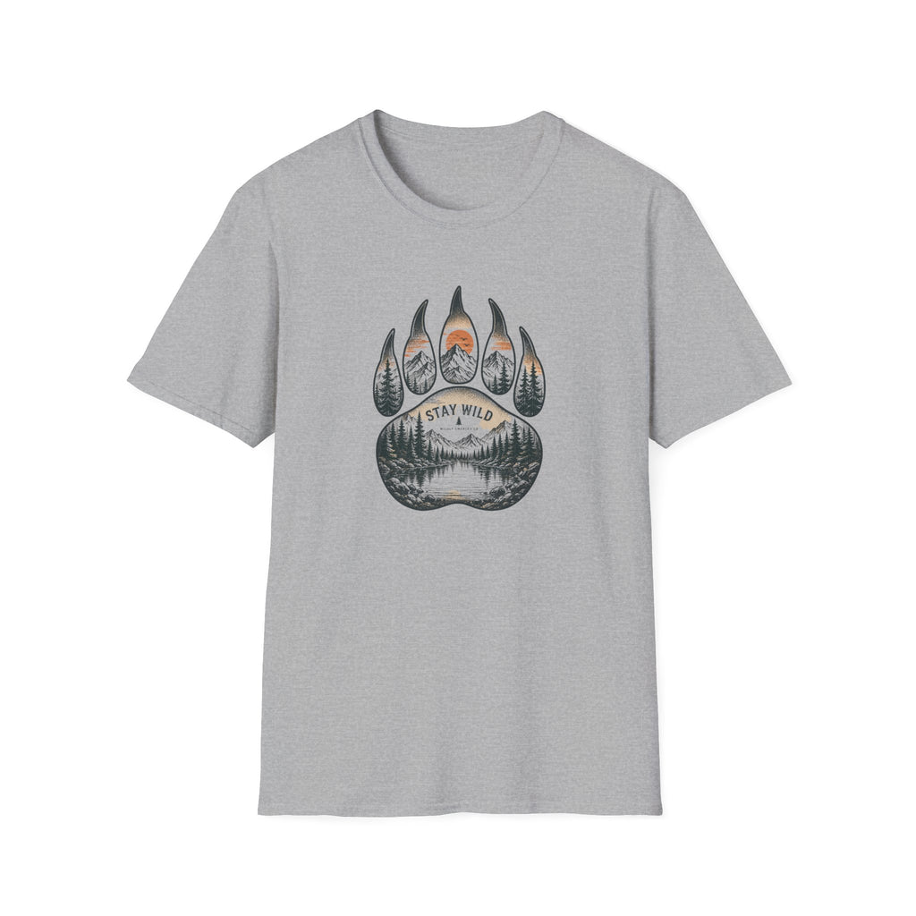 Stay Wild Bear Paw — Nature Scenic Graphic Tee