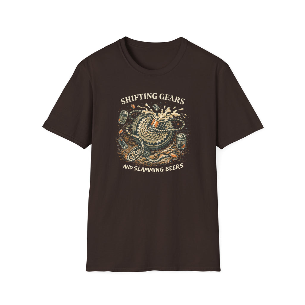 Shifting Gears — Vintage Motorcycle & Beer Adventure Tee