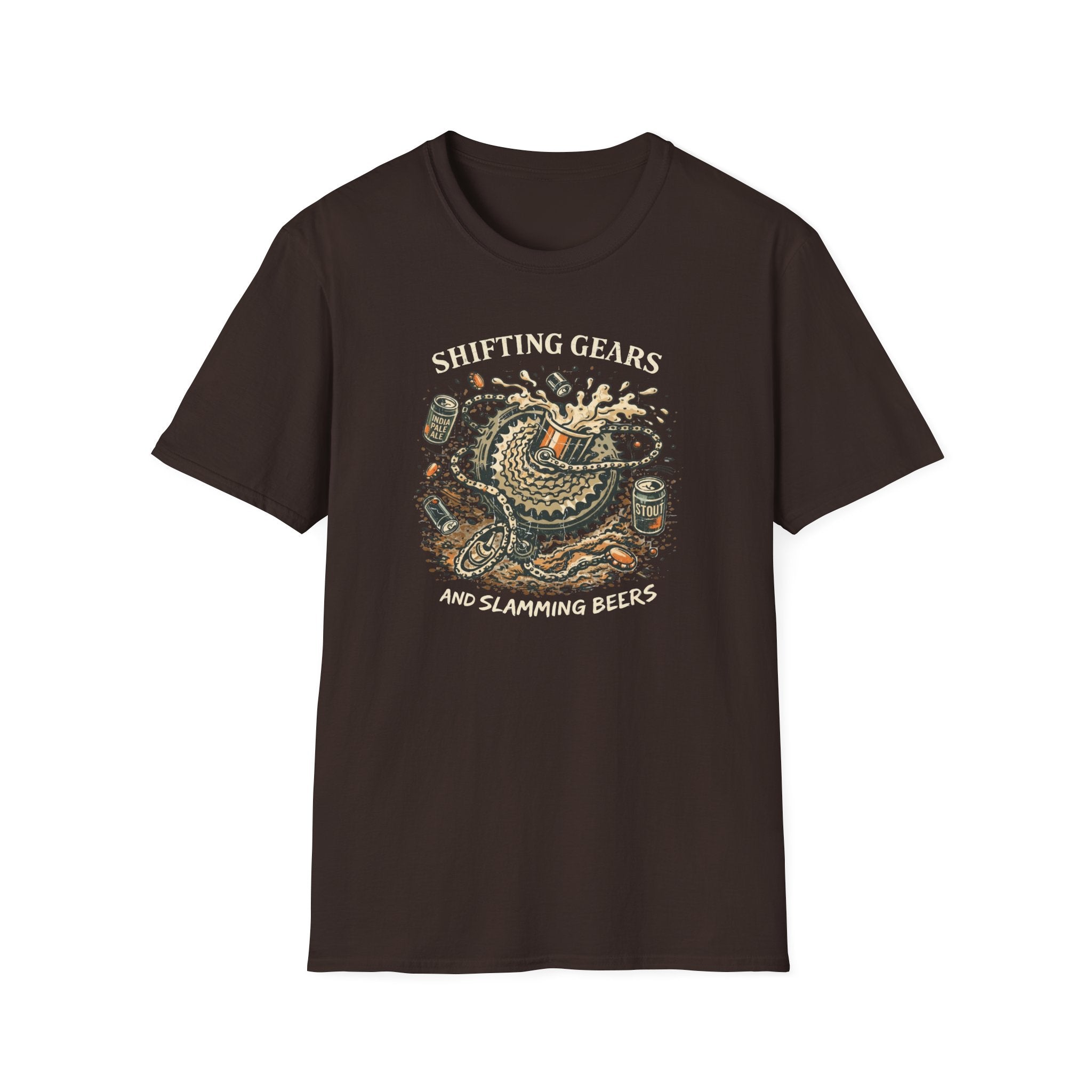 Shifting Gears — Vintage Motorcycle & Beer Adventure Tee