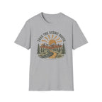 'Take the Scenic Route' Mountain & Sun Graphic T‑Shirt