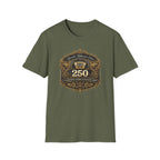 Vintage Jeep 250 Emblem — Quarter-Millennium Off-Road Anniversary Tee