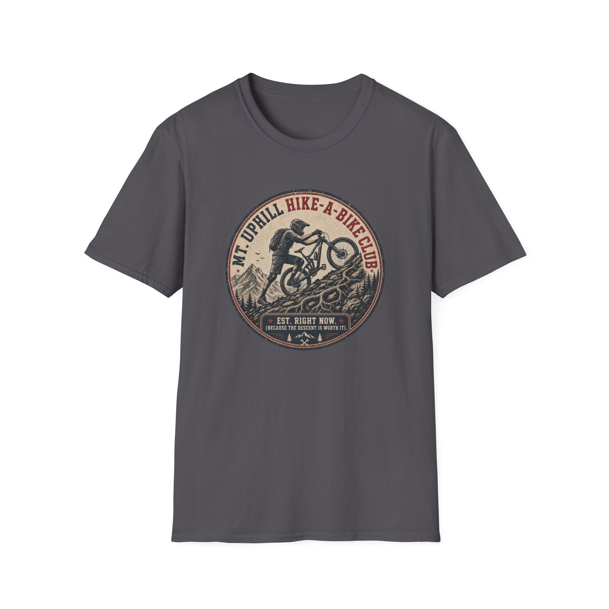 Hike-A-Bike Club — Mountain Biking Retro Logo Tee